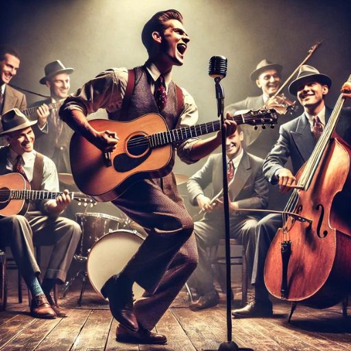 learn to play guitar in suspenders and a cardigan jam sesh