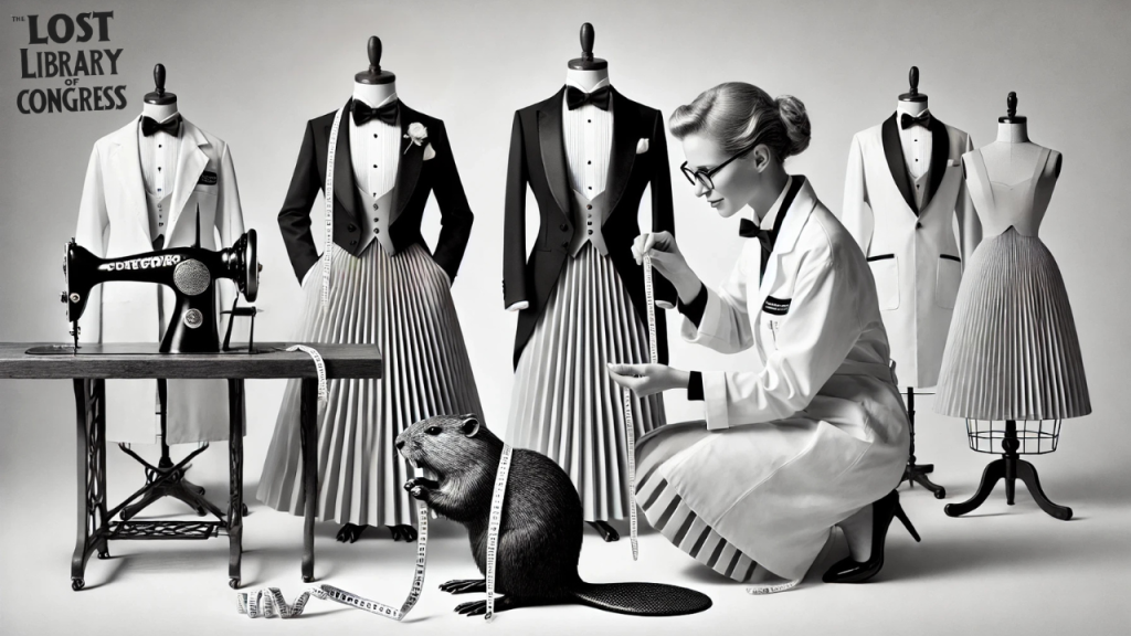 Weaponized Rodentia Program tactical beaver being fitted for custom tactical tuxedo